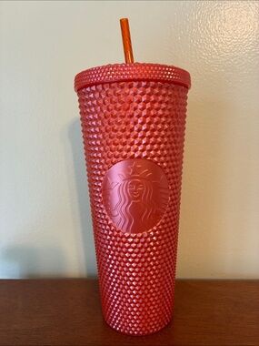 2022 Halloween Starbucks Orange Studded Tumbler